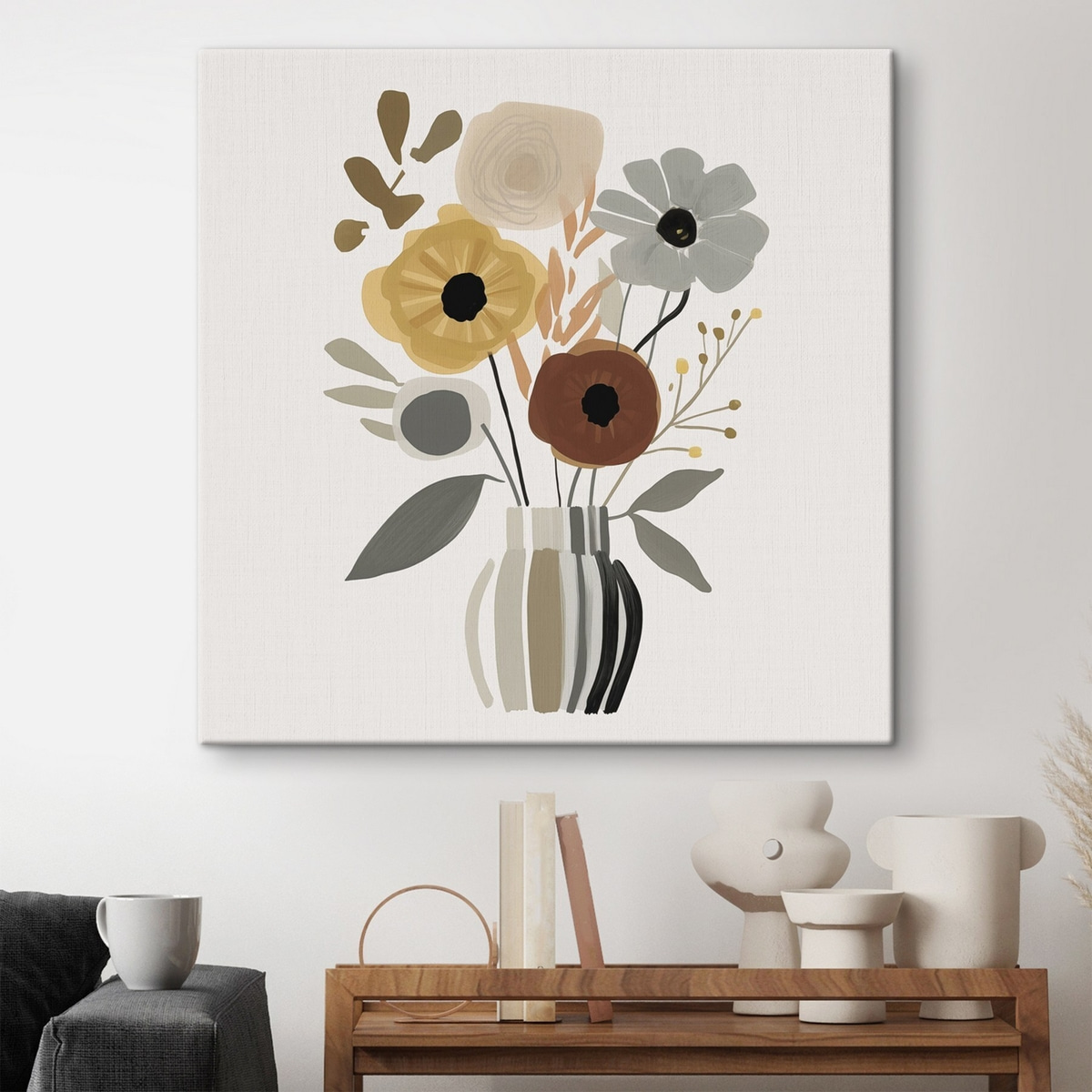 Bloemen in een vaas — interieur 1