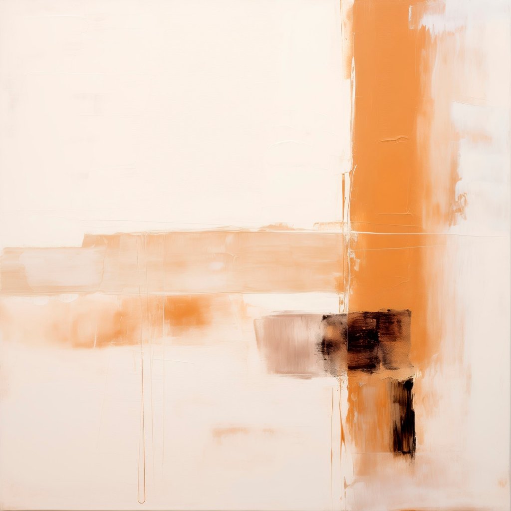 Oranje en bruine abstractie — volledig ontwerp