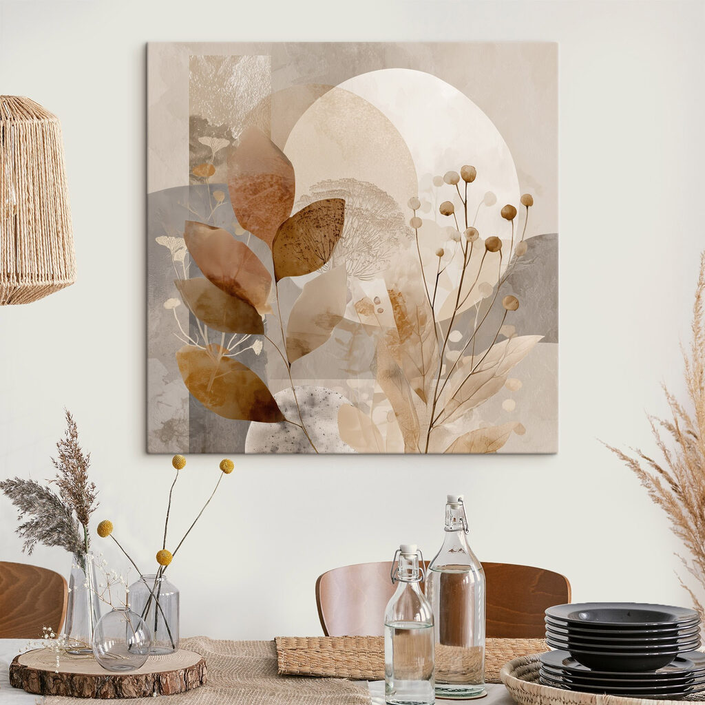 Zachte tinten van de schoonheid van de natuur in een interieur