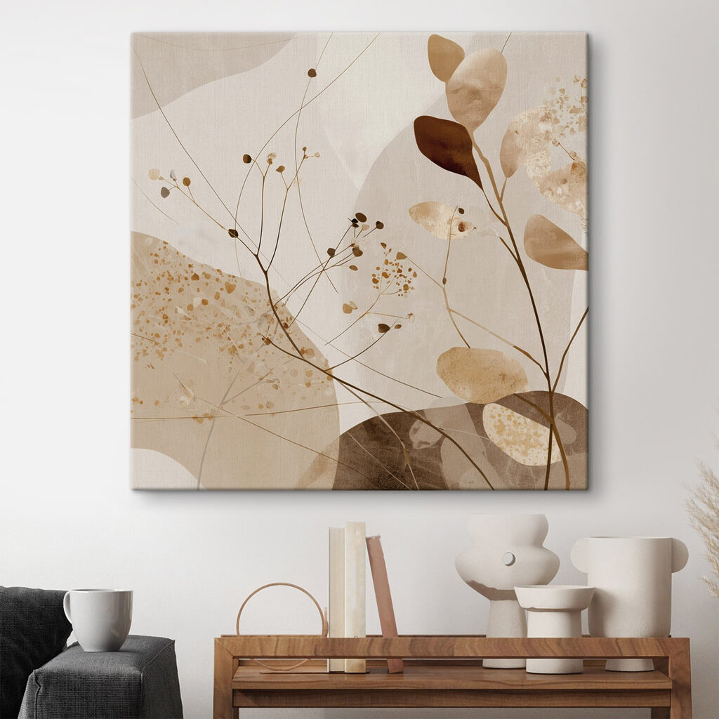 De rustgevende omhelzing van de natuur in zachte tinten in een interieur