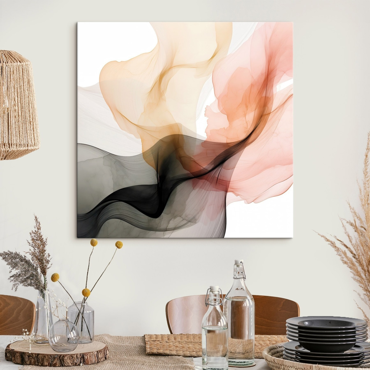 Koraal en grijs overlopen in een delicate stijl — interieur 3