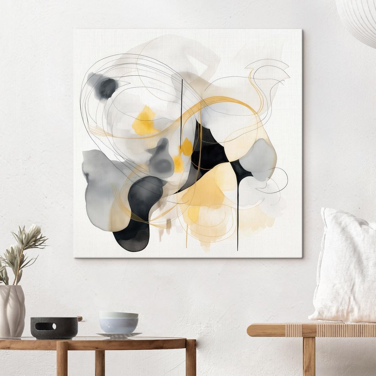 Chaotische lijnen en vlekken in moderne stijl — interieur 2