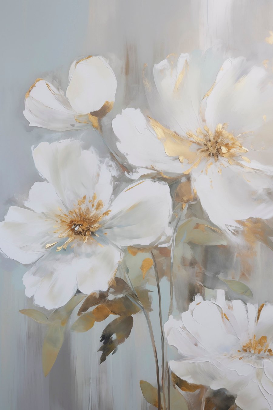 Abstracte bloemen imitatie van schilderkunst — volledig ontwerp