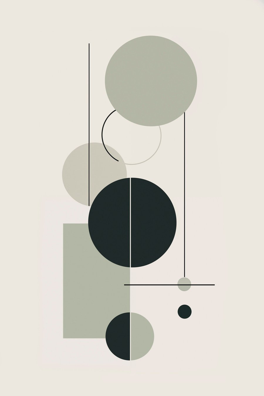 Geometrische minimalistische abstractie — volledig ontwerp