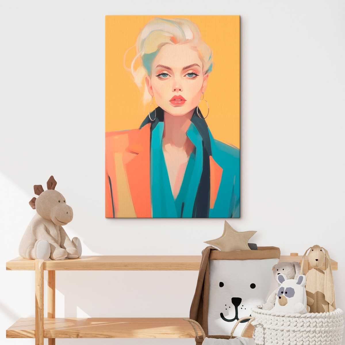 Meisje in een jasje — interieur 2