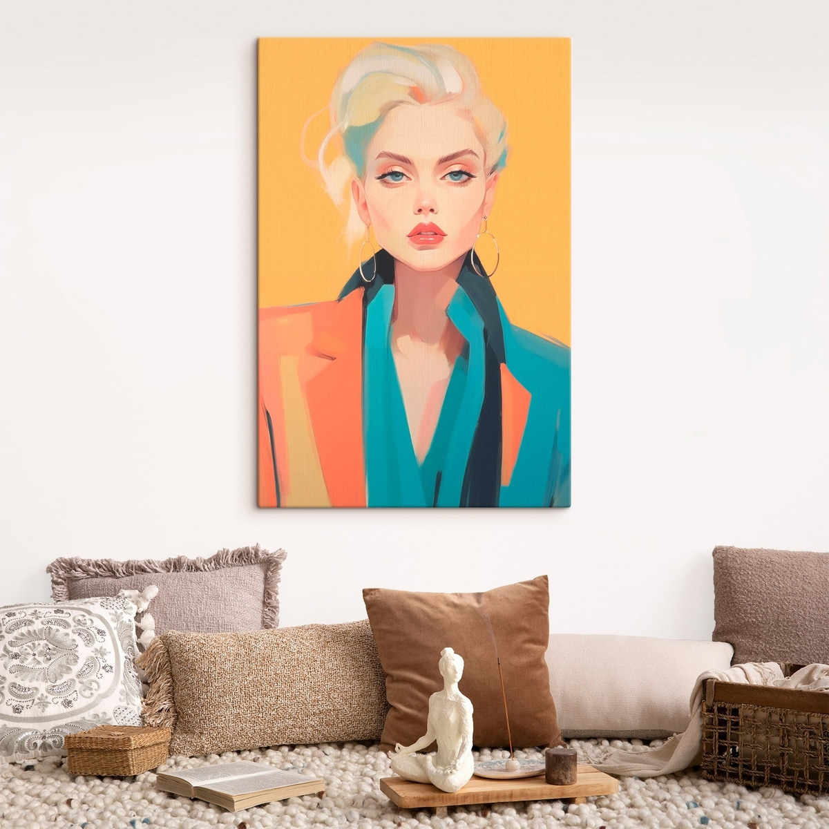 Meisje in een jasje — interieur 1