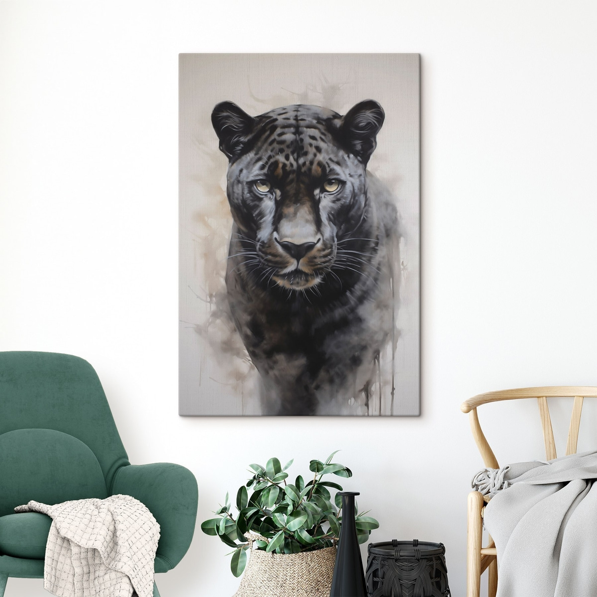 Panther imitatie schilderij — interieur 2