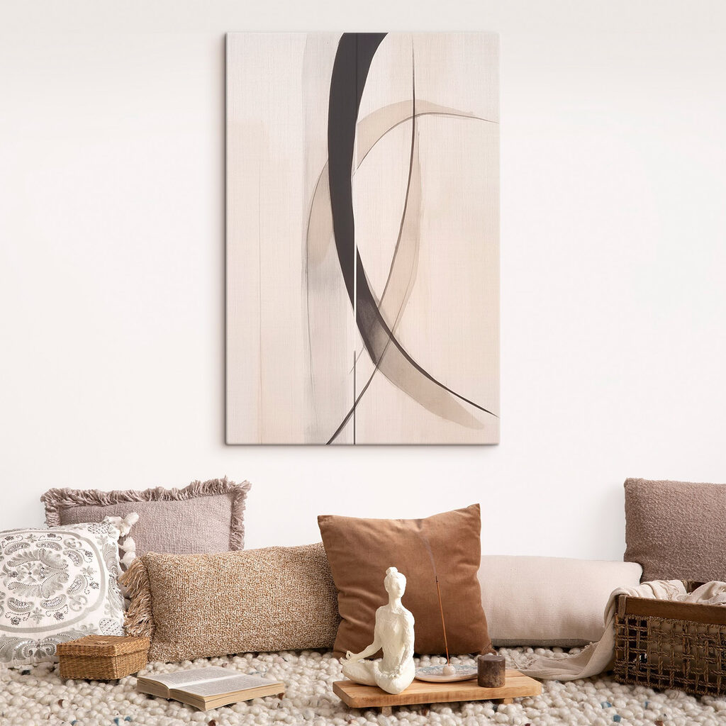 Zwart-wit kunstwerk — interieur 1
