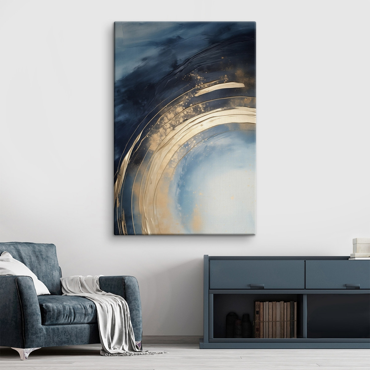 Brede ring met licht midden en gespikkeld glazuur — interieur 1