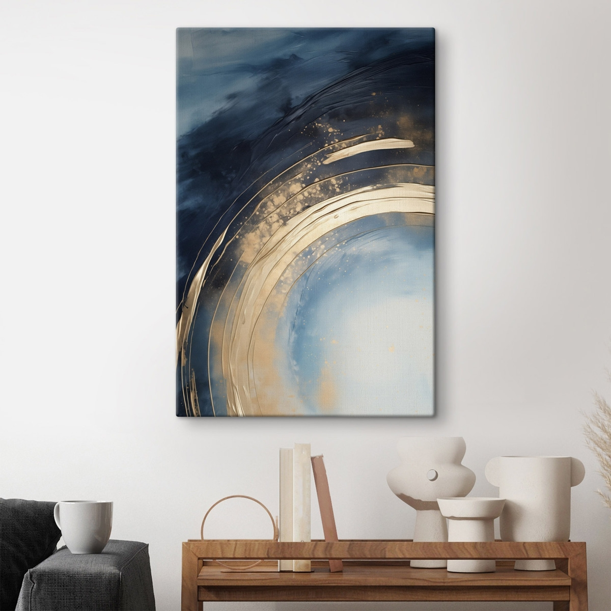 Brede ring met licht midden en gespikkeld glazuur — interieur 2