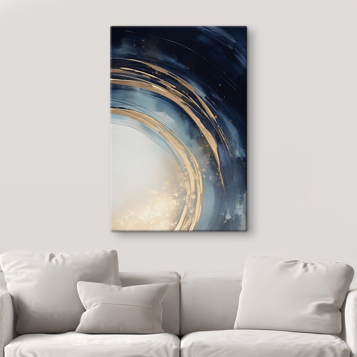 Smalle gelaagde ringen boven bleke horizon — interieur 3