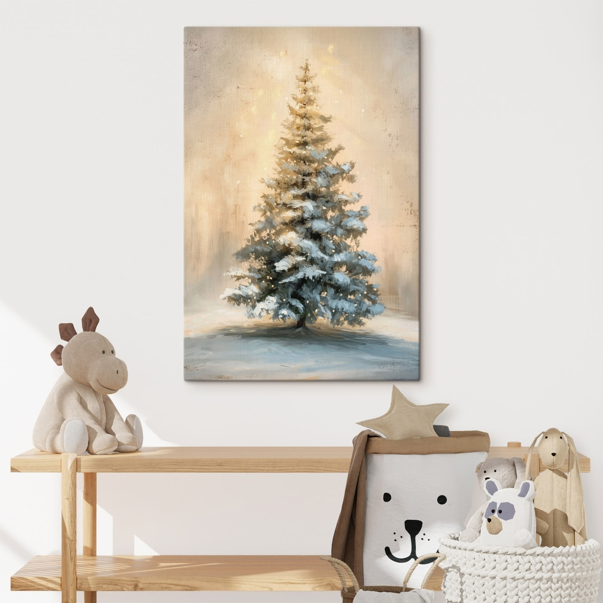 Kerstboom in de sneeuw — interieur 2
