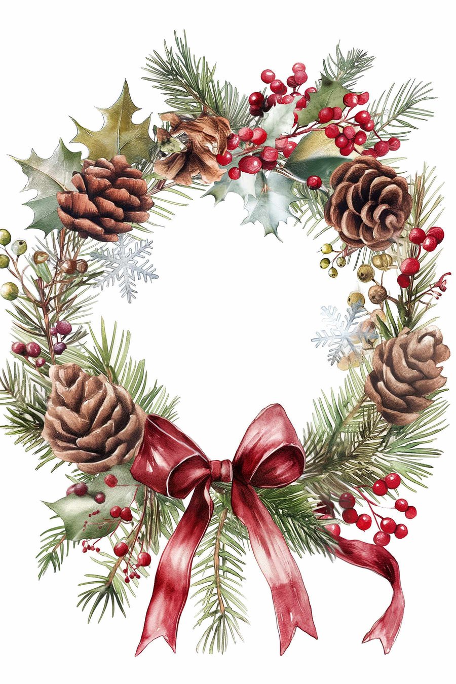 Kerstkrans — volledig ontwerp