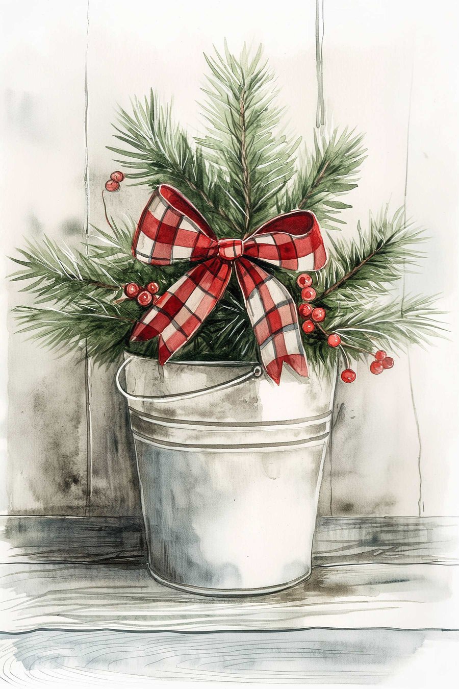 Kerstboom in een pot — volledig ontwerp