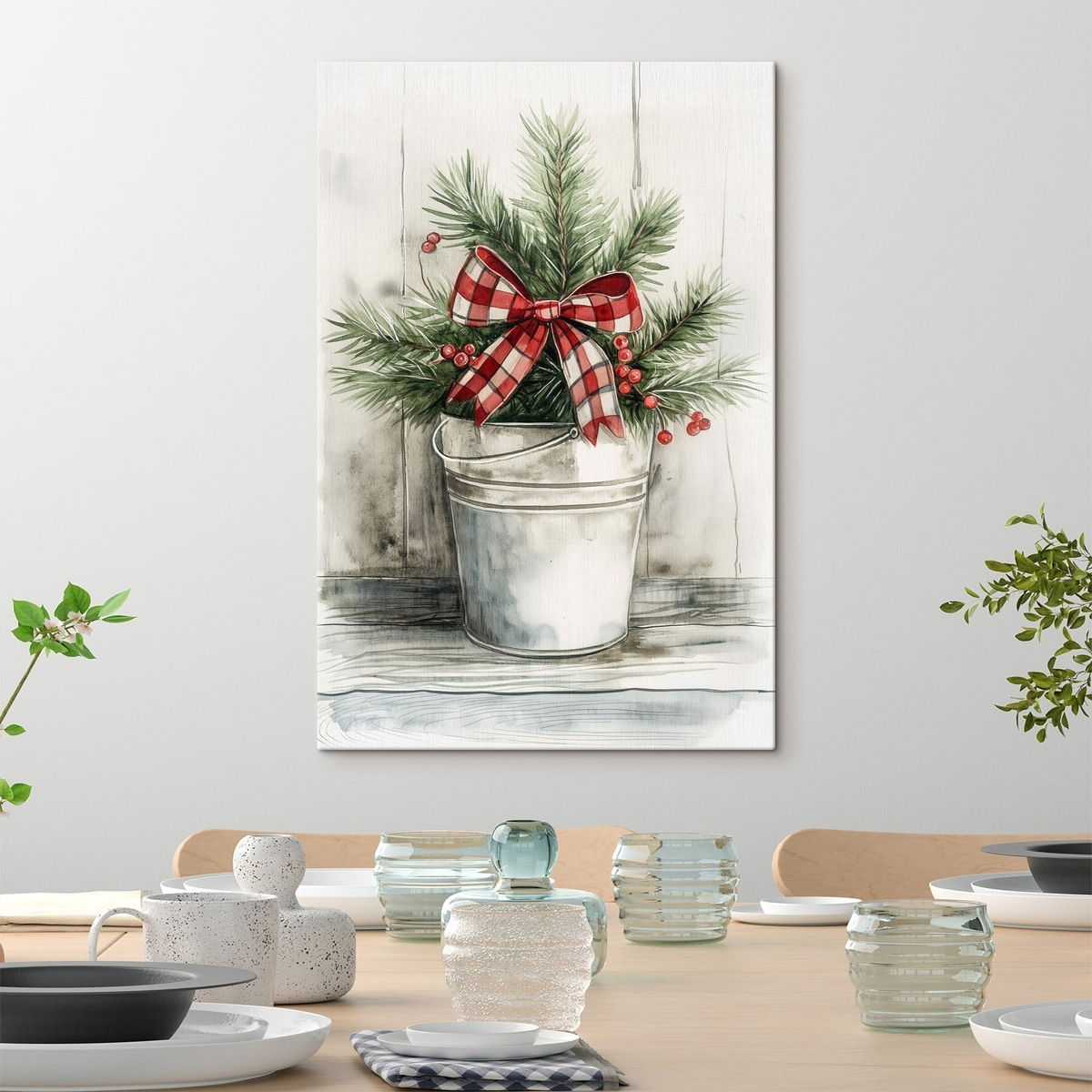 Kerstboom in een pot — interieur 1