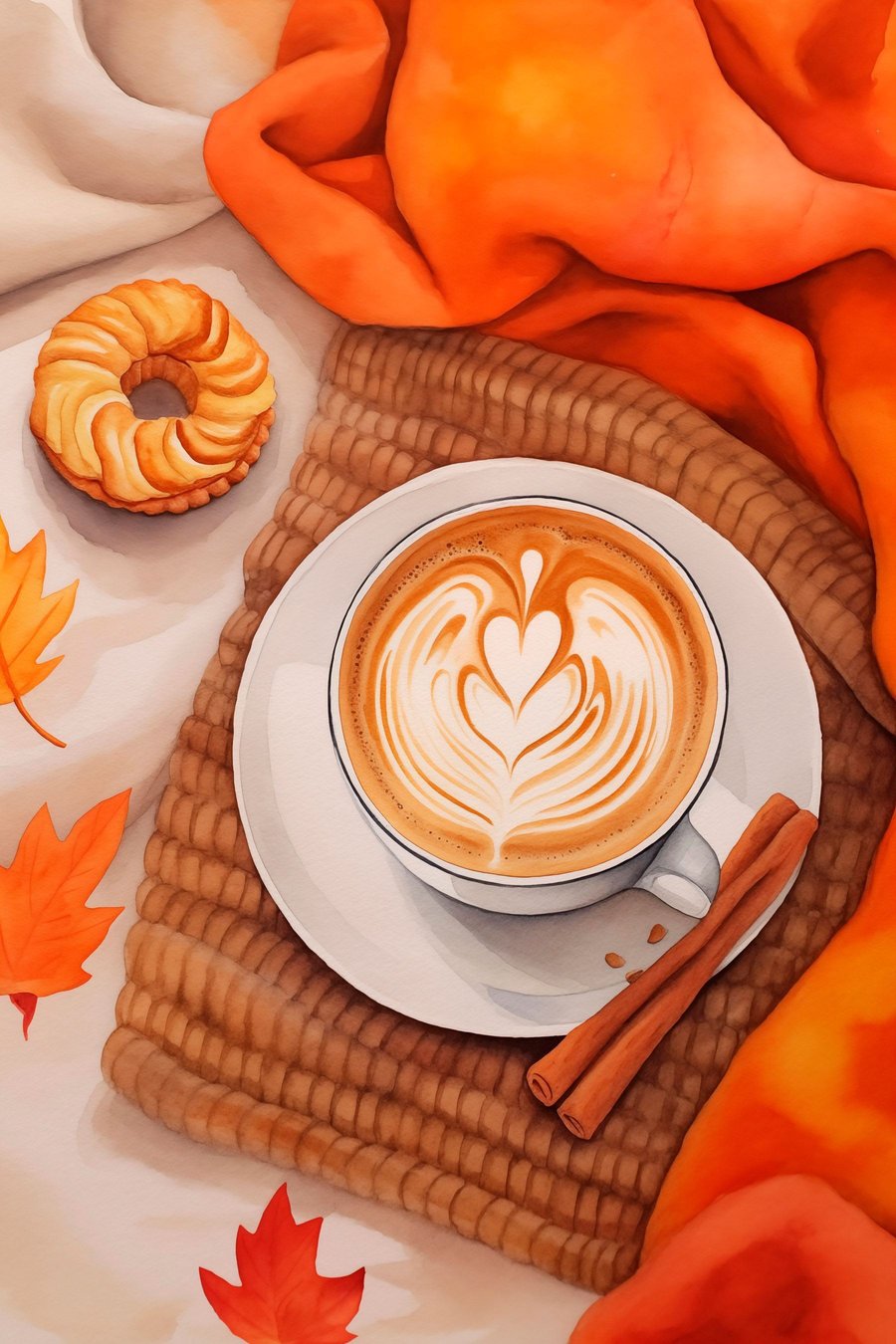 Herfst latte — volledig ontwerp
