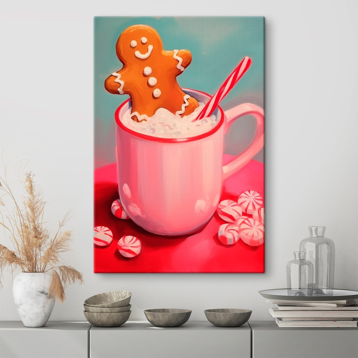 Peperkoekmannetje in een kop warme chocolademelk — interieur 1