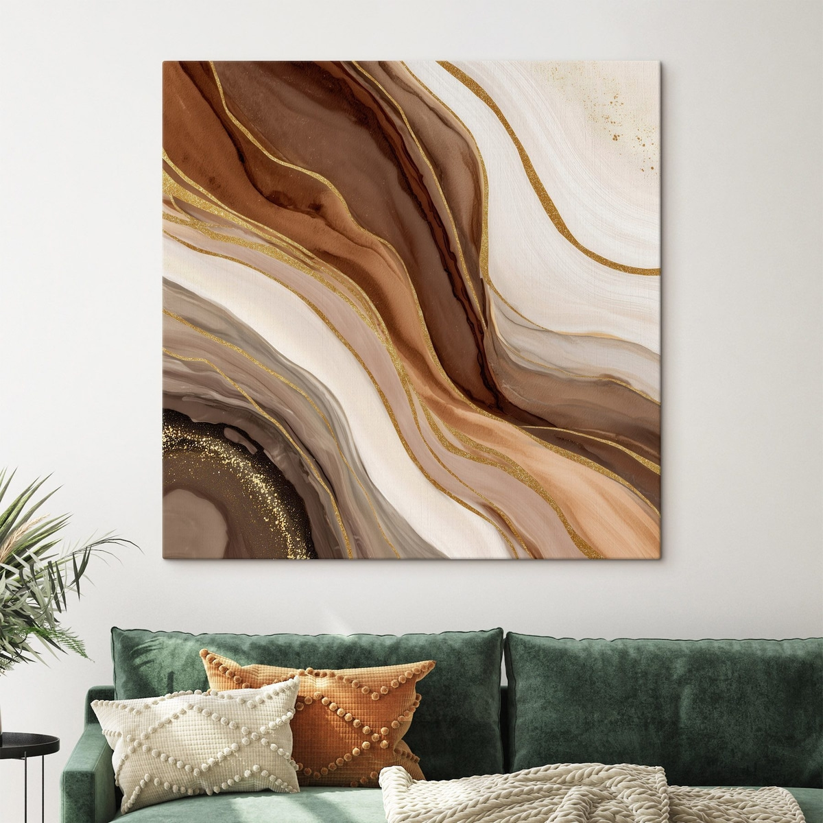 Stenen compositie in houttinten — interieur 2