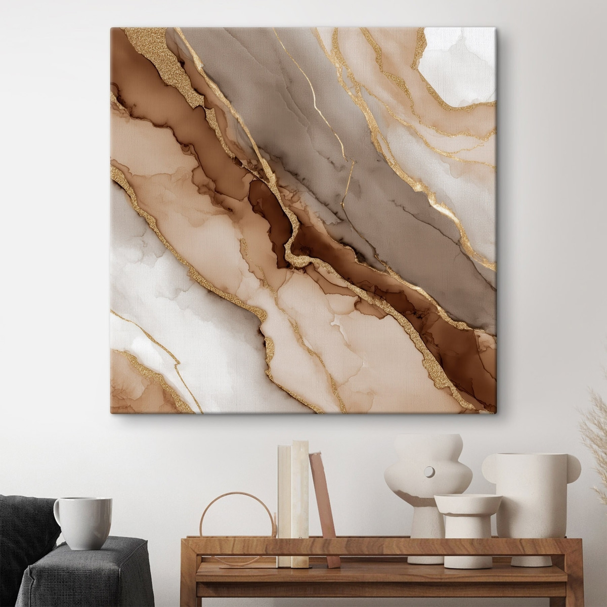 Getextureerd steenmotief in artistieke stijl — interieur 1