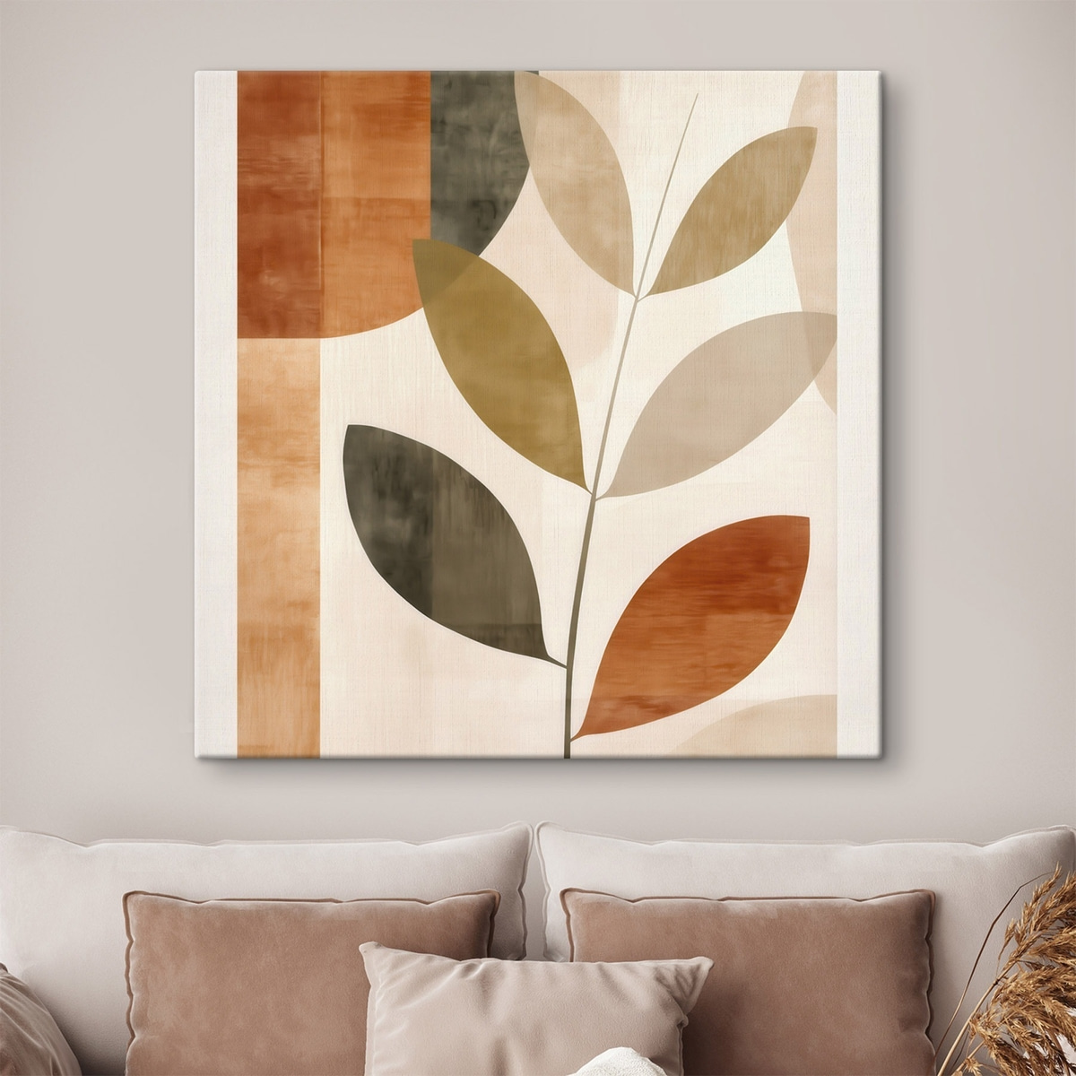 Warme bladcompositie in een lyrische minimalistische stijl — interieur 1