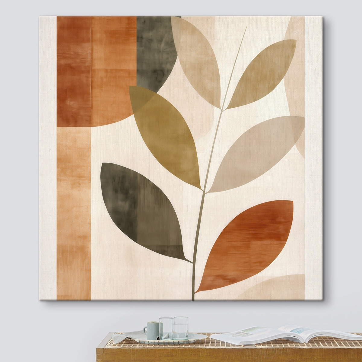 Warme bladcompositie in een lyrische minimalistische stijl — interieur 3