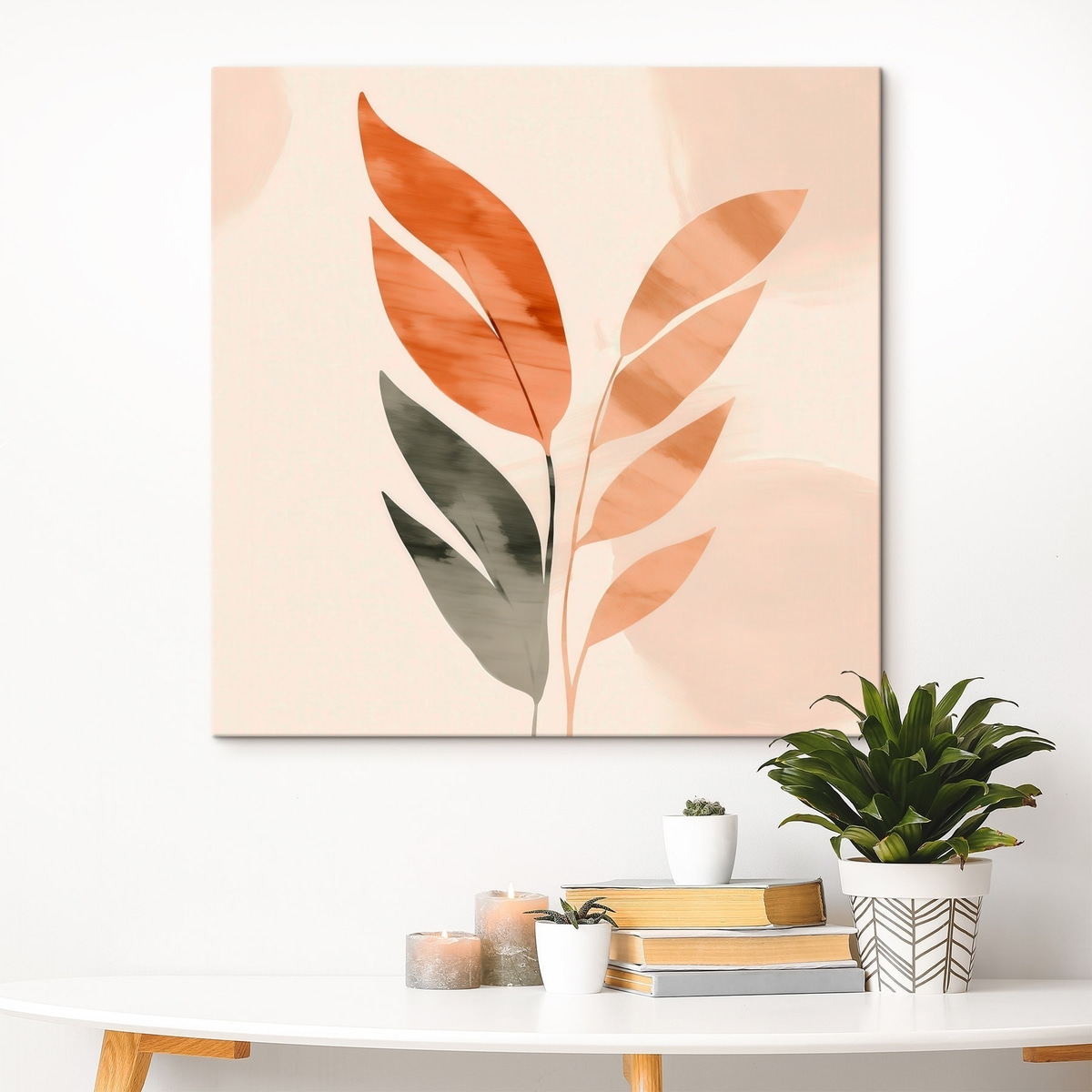 Botanische compositie in warme tinten — interieur 1