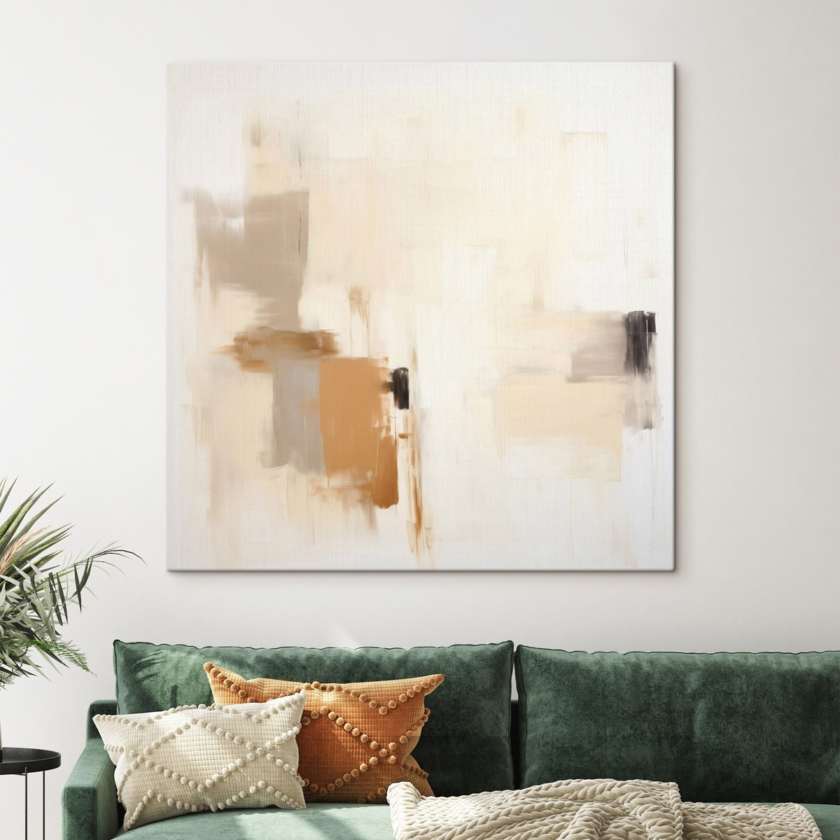 Abstractie met vage vormen in rustige tinten — interieur 3