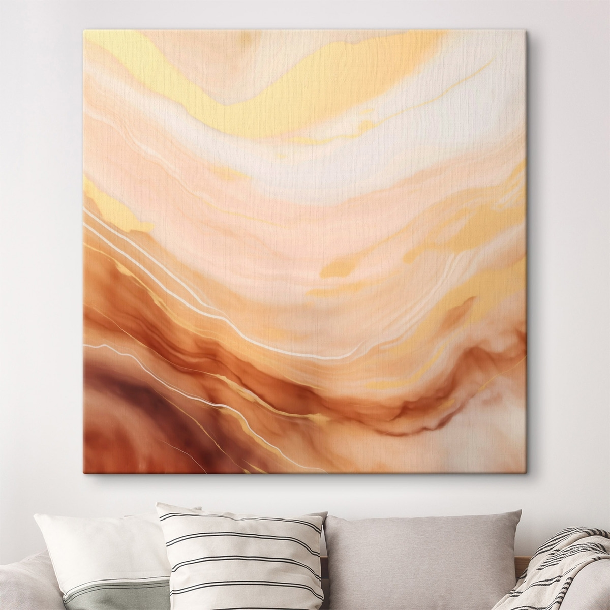 Abstractie in een pastelkleurenpalet met natuurlijke vormen — interieur 2