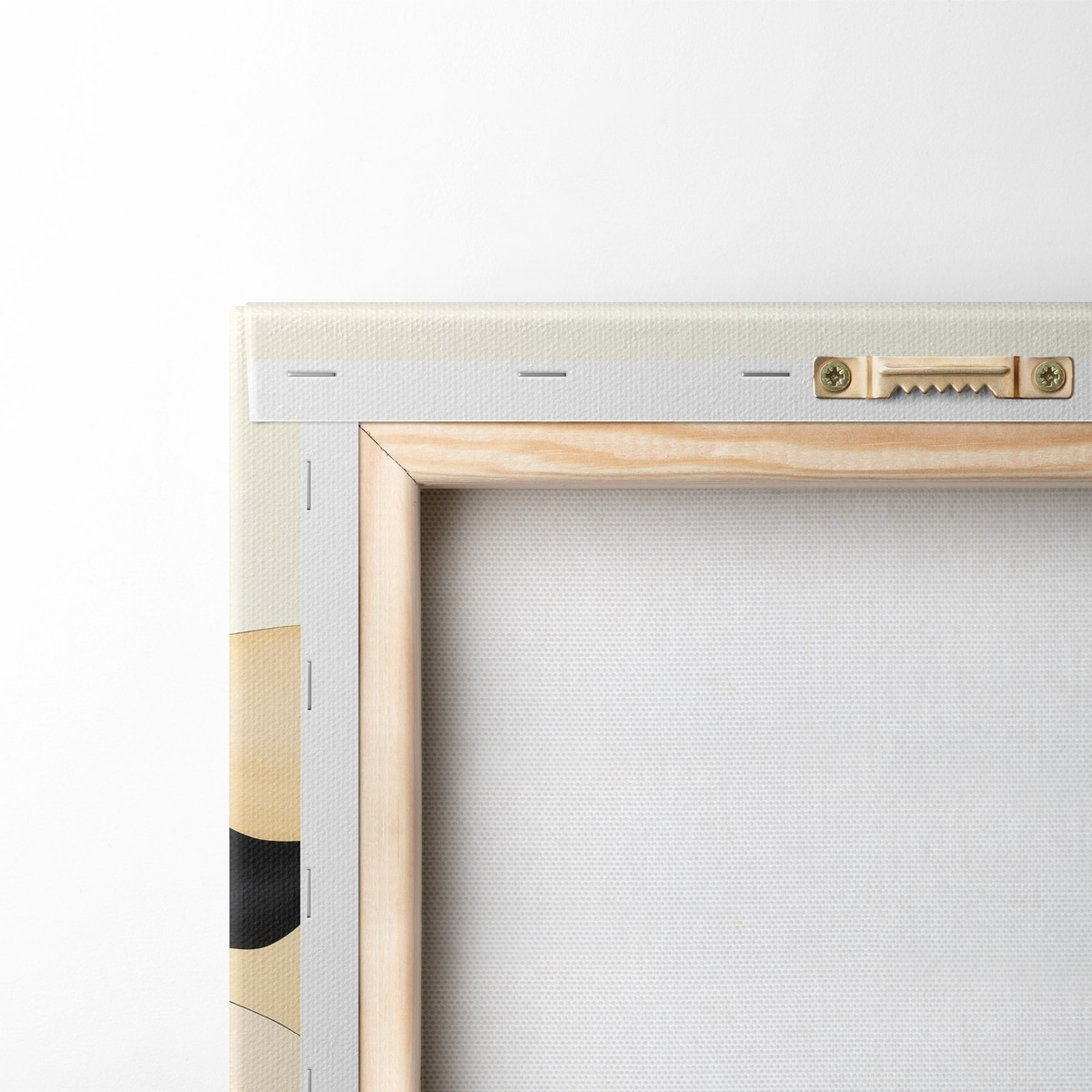 Artistieke compositie met contrasterende accenten in warme tinten — achterkant