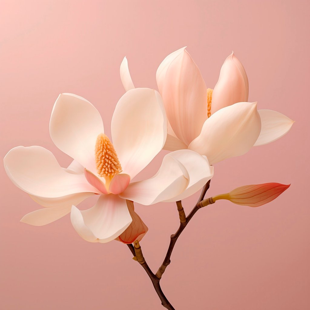 Delicate bloemblaadjes in een pastelkleurig palet — volledig ontwerp