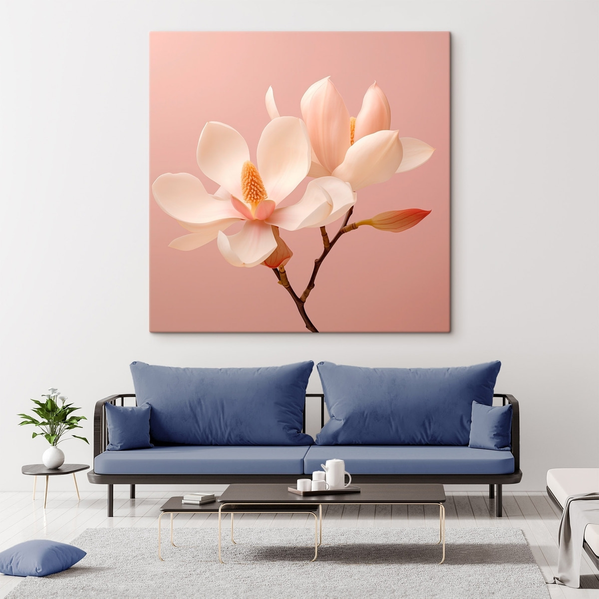 Delicate bloemblaadjes in een pastelkleurig palet — interieur 2