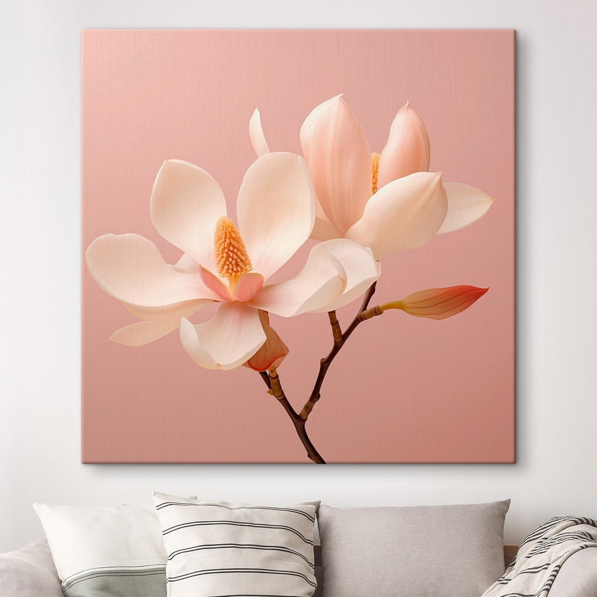 Delicate bloemblaadjes in een pastelkleurig palet — interieur 3