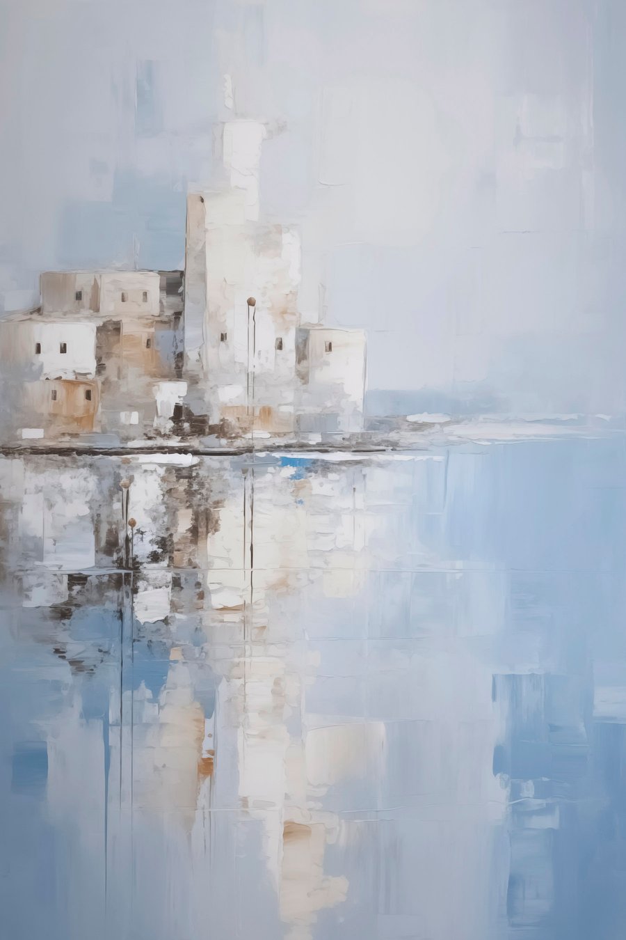 Abstracte landschapsimitatie van schilderkunst — volledig ontwerp
