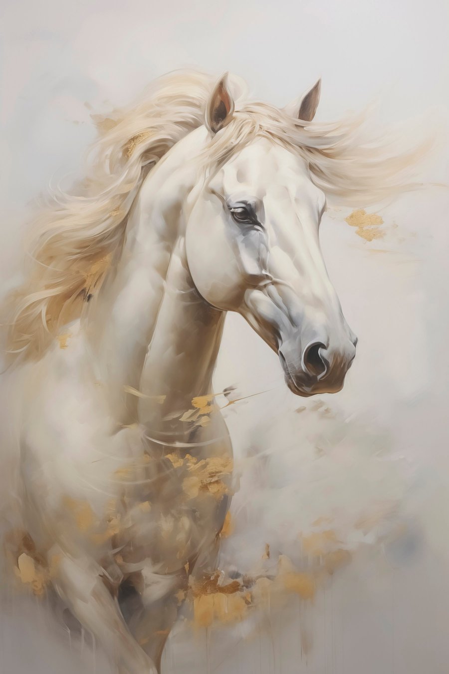 Paard imitatie van schilderij — volledig ontwerp