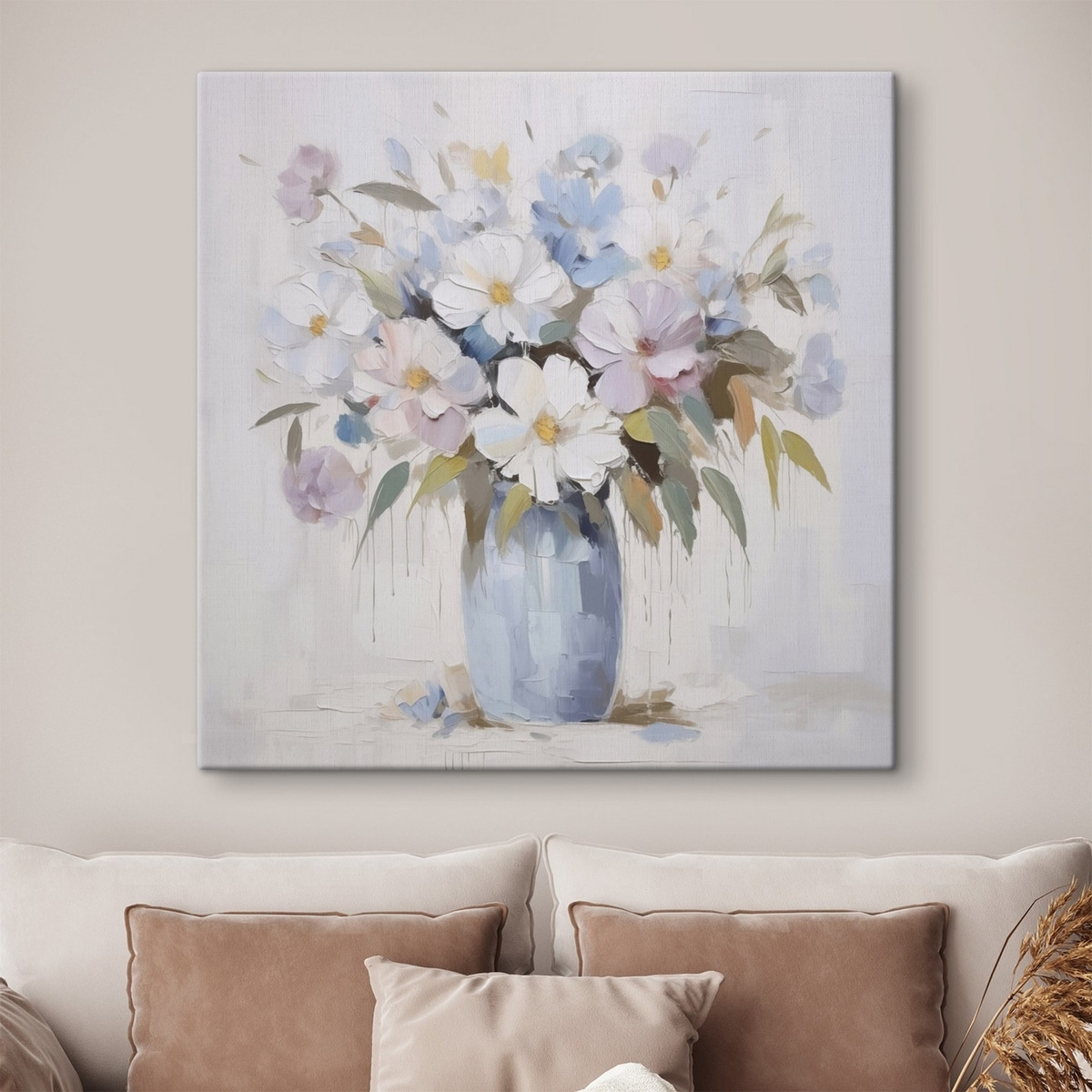 Bloemen in een vaas imitatie schilderij — interieur 2