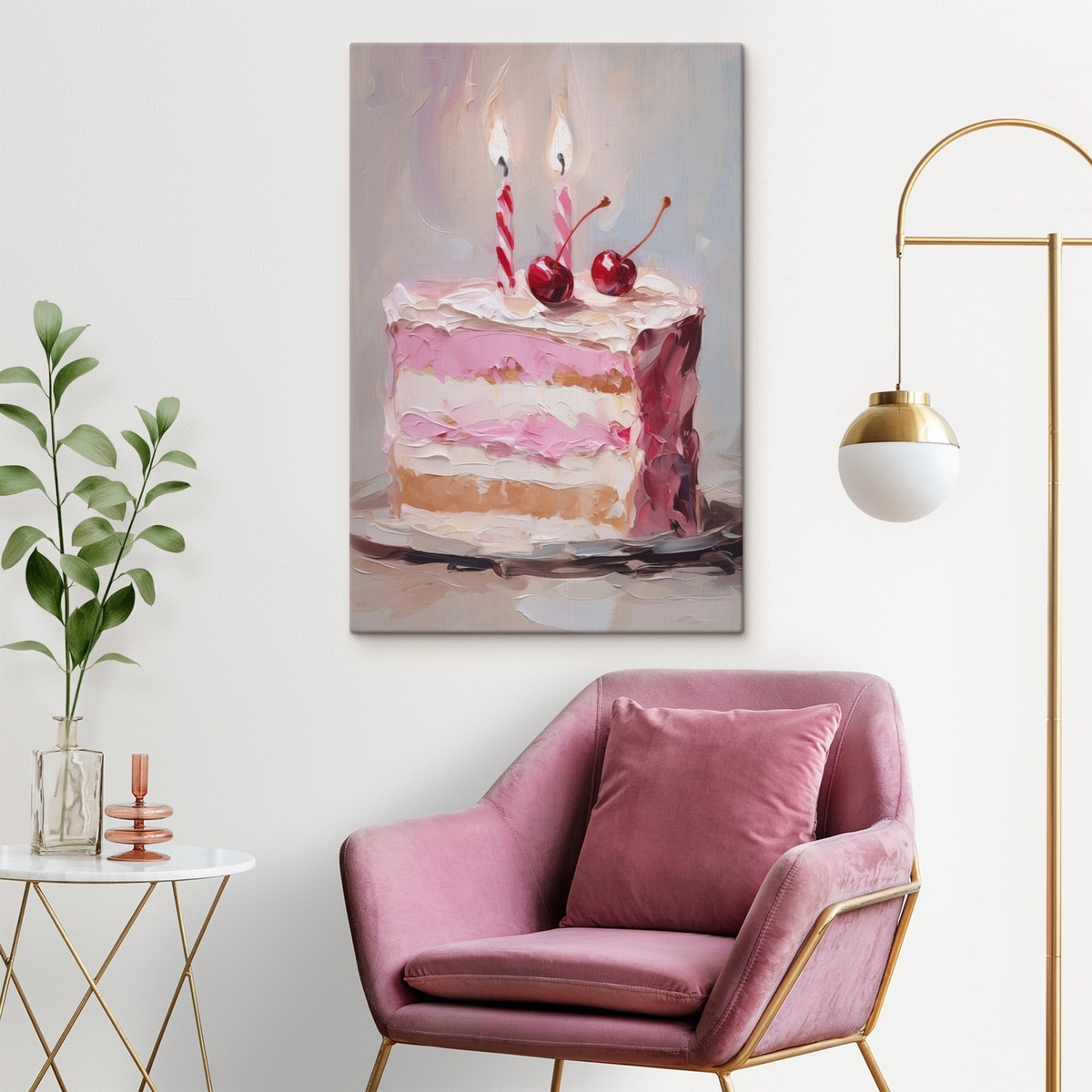 Een stuk cake dat een schilderij imiteert — interieur 1