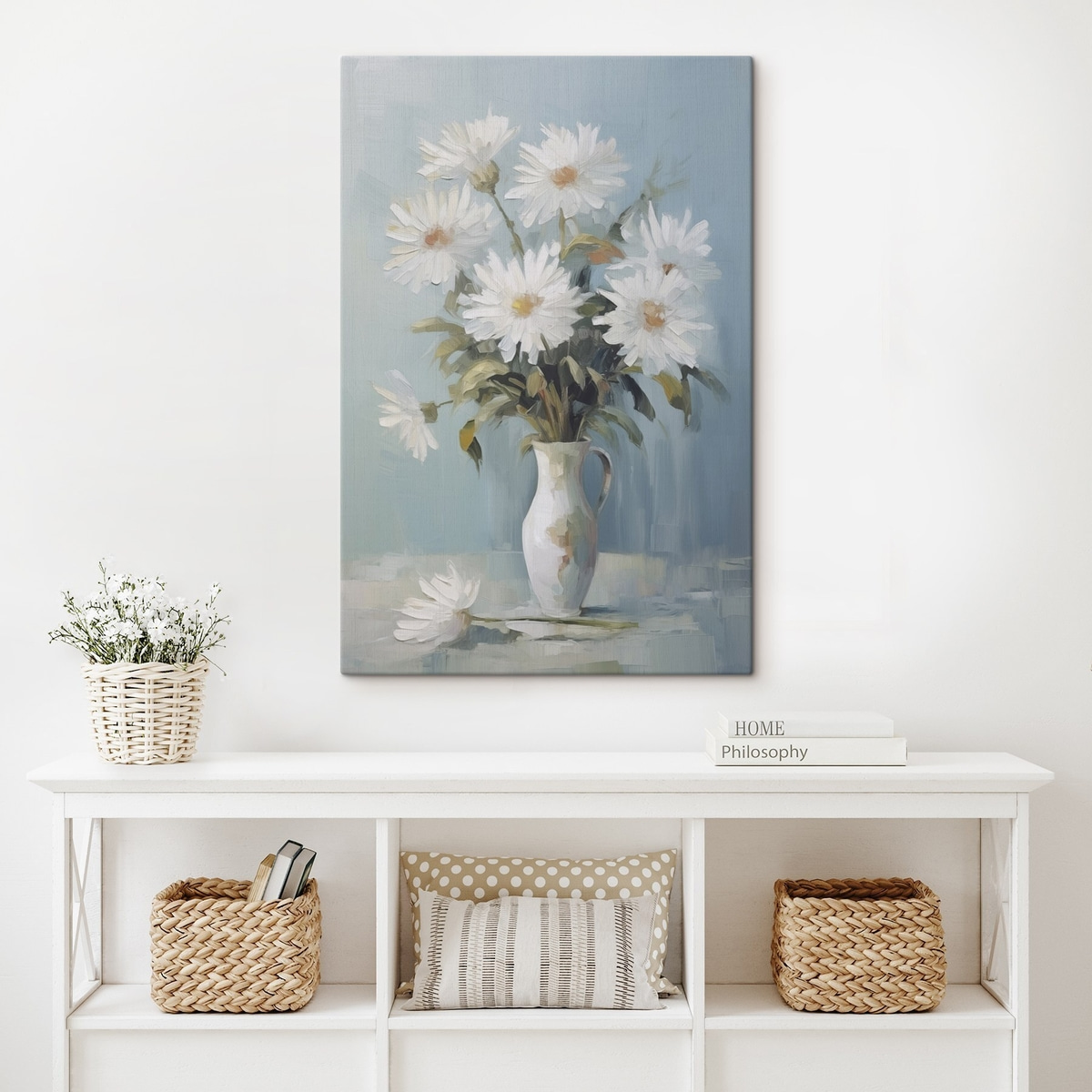 Bloemen in een vaas imitatie schilderij — interieur 2