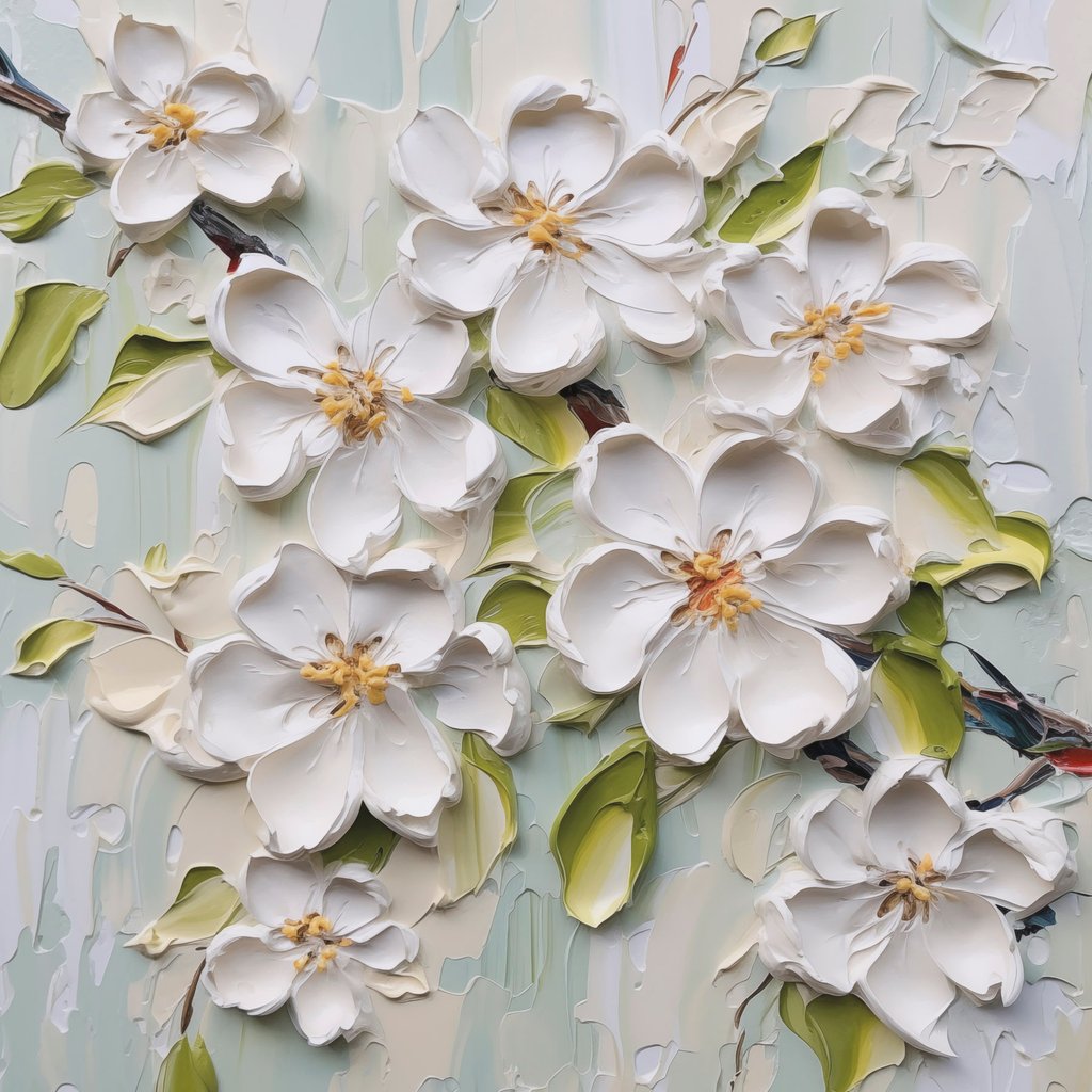 Bloemen imitatieschilderij — volledig ontwerp