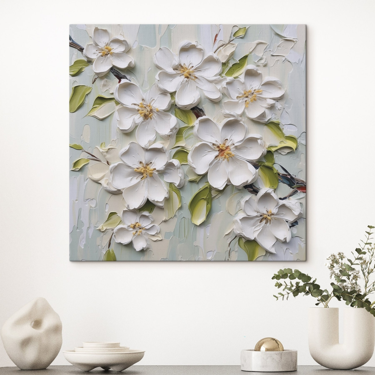 Bloemen imitatieschilderij — interieur 2