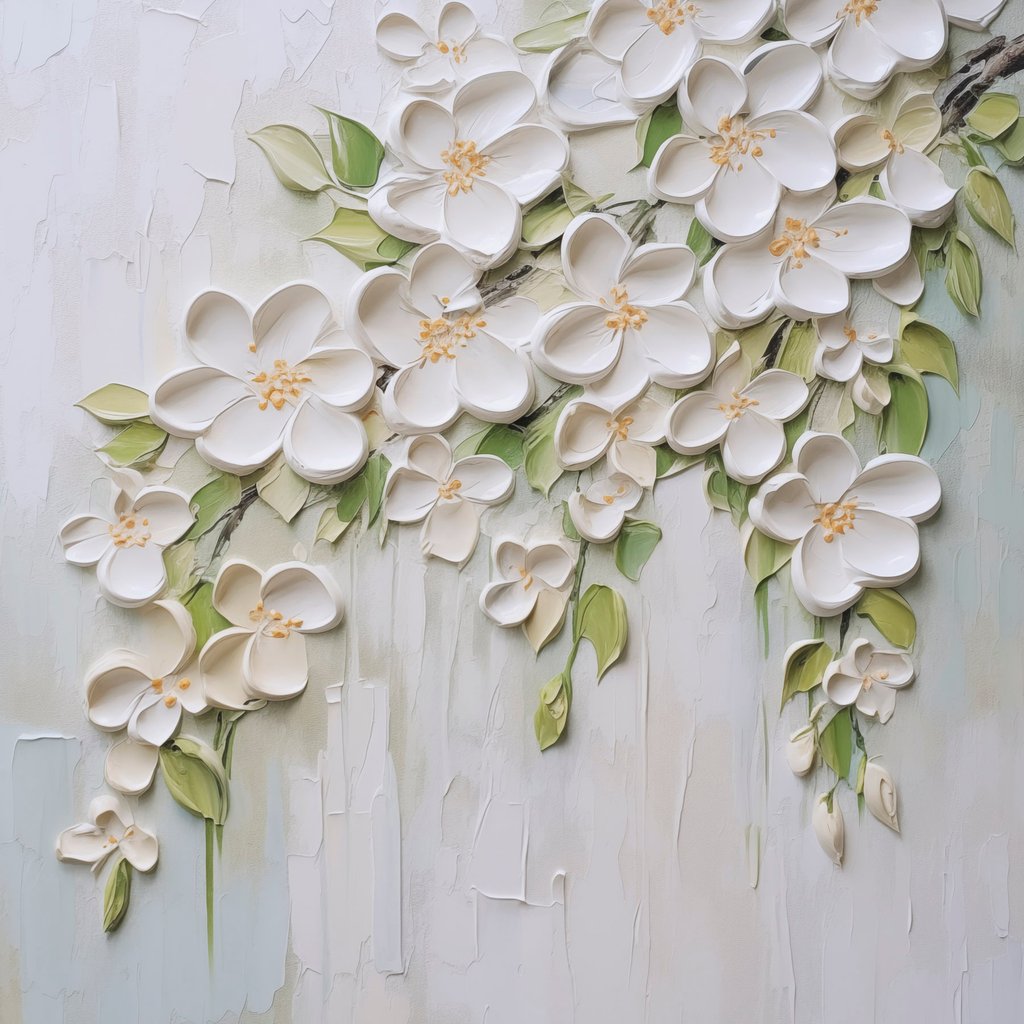 Abstracte bloemen imitatie van schilderkunst — volledig ontwerp