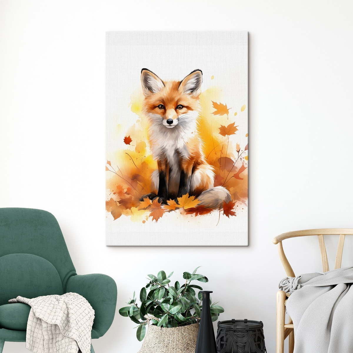 Kleine vos, imitatie aquarel — interieur 1