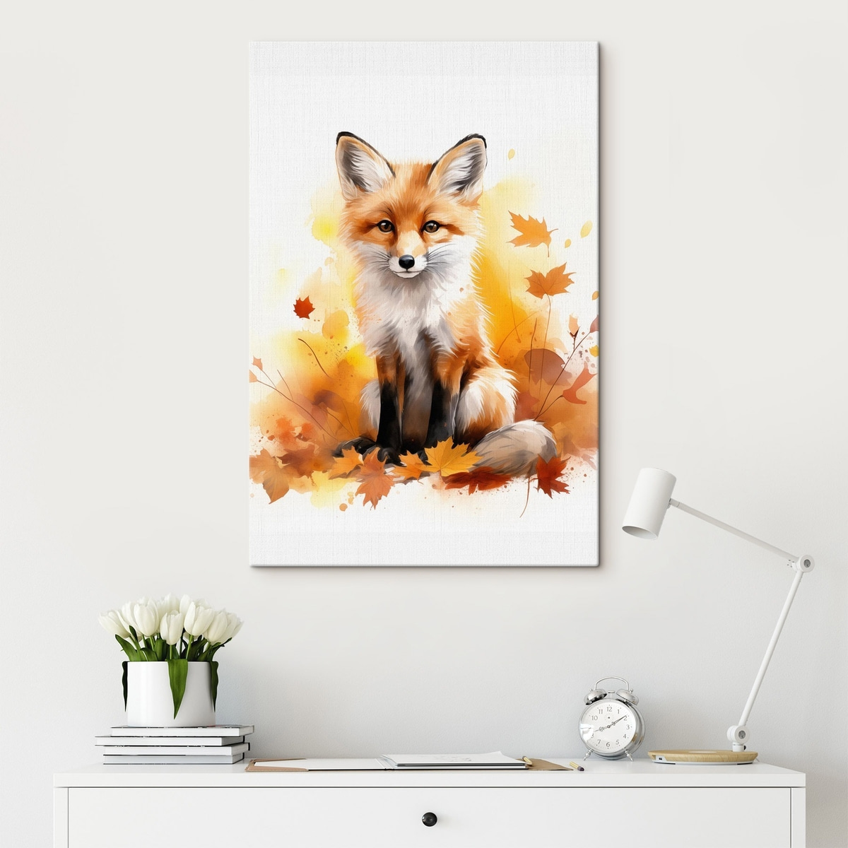 Kleine vos, imitatie aquarel — interieur 2