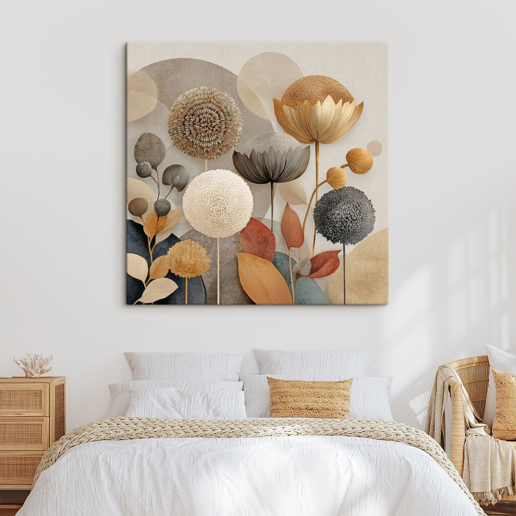 Natuurlijke schoonheid in zachte tinten in een interieur
