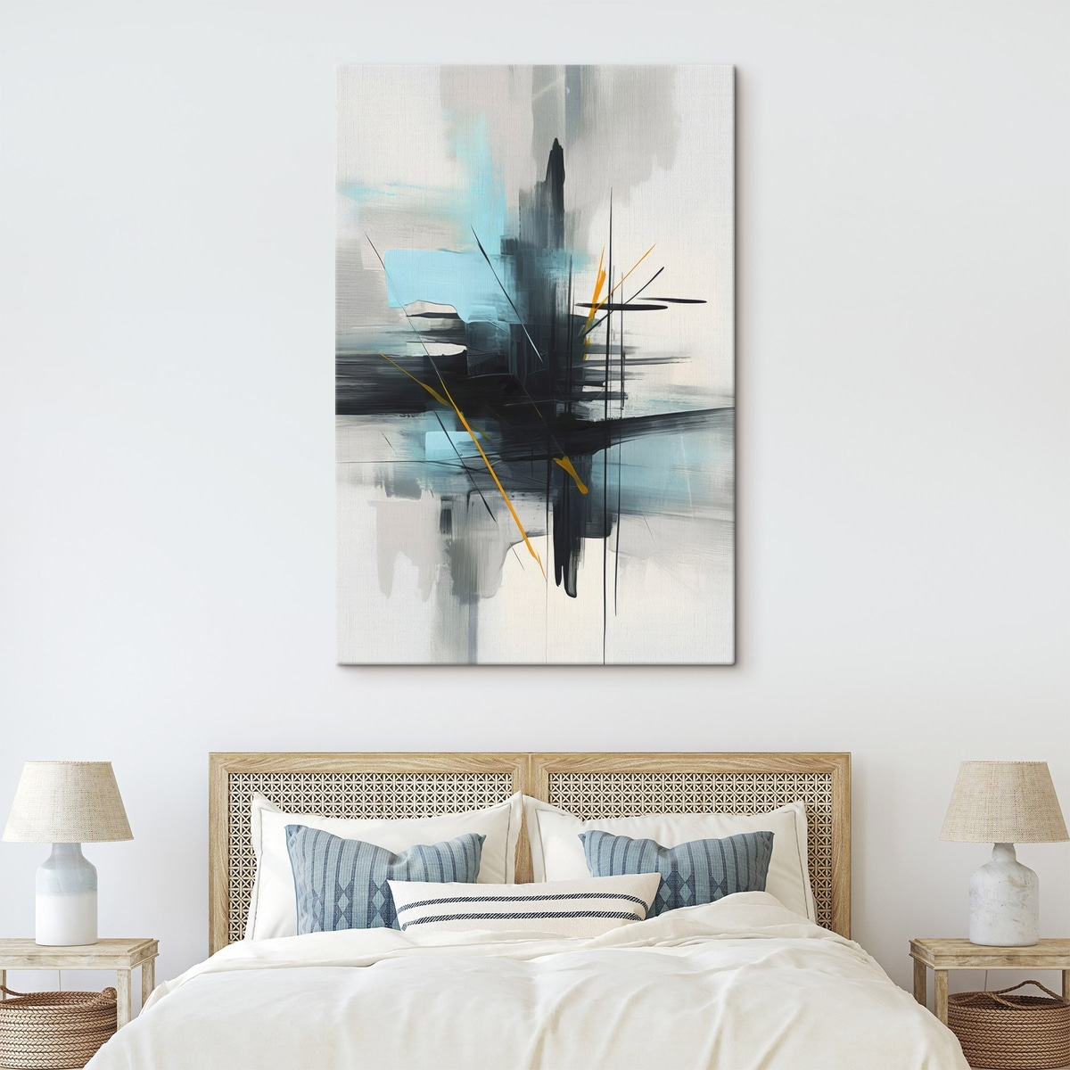 Abstractie met imitatie van spatten en penseelstreken — interieur 2