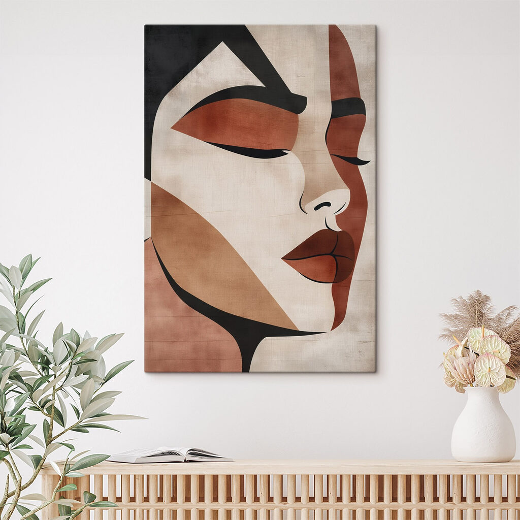 Elegant portret met abstracte kenmerken — interieur 1
