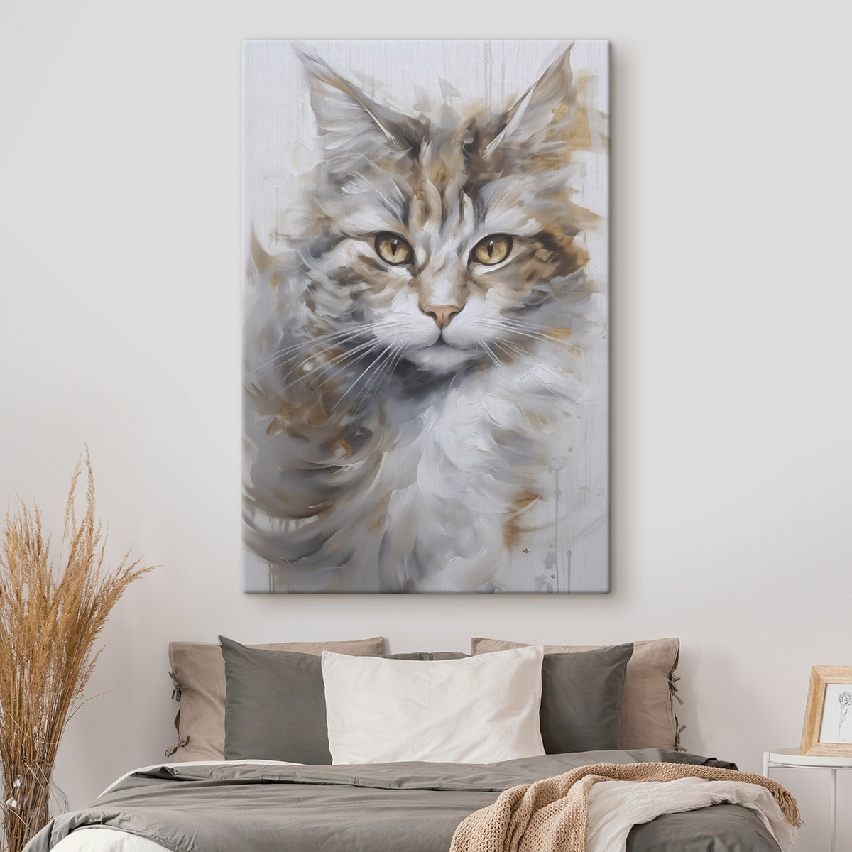 Kat imitatie schilderij — interieur 2