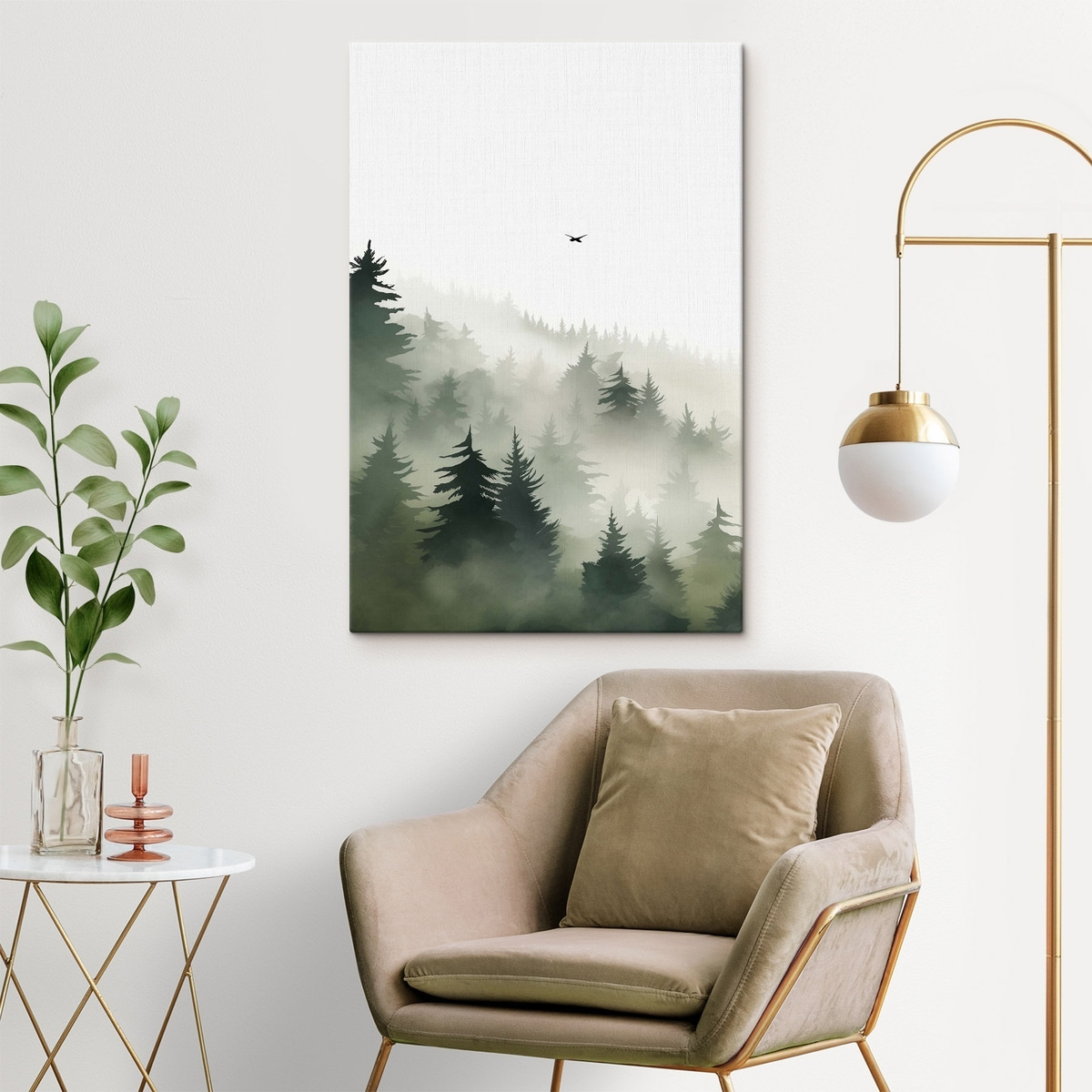 Bos in de mist — interieur 1