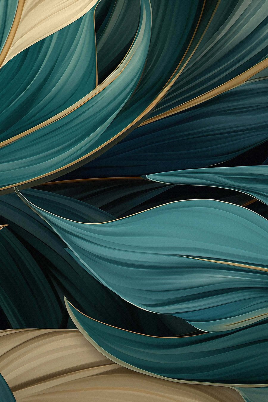 Groene abstracte bladeren — volledig ontwerp