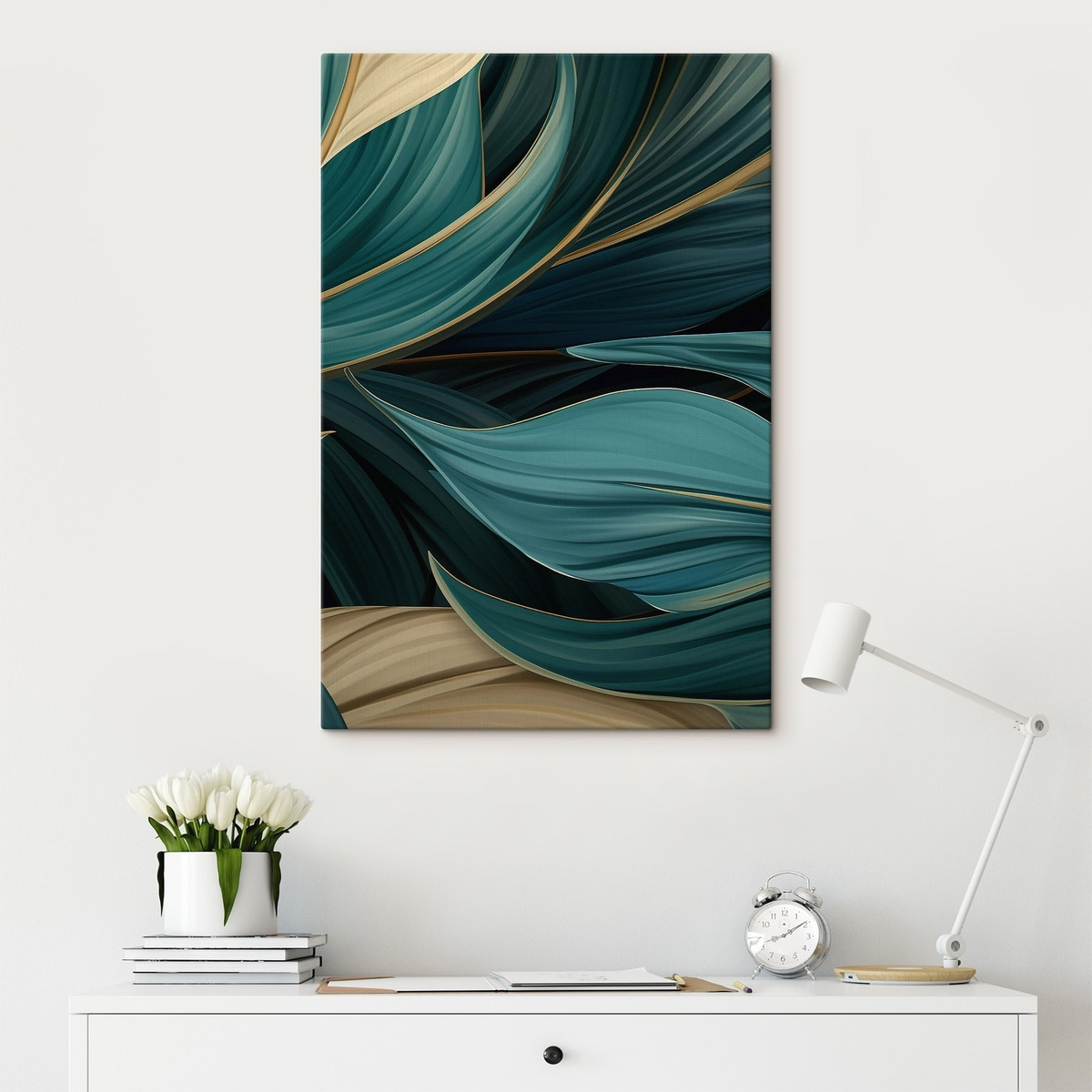 Groene abstracte bladeren — interieur 2