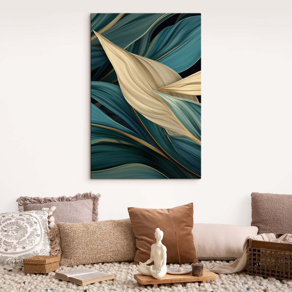 Grote abstracte bladeren — interieur 1
